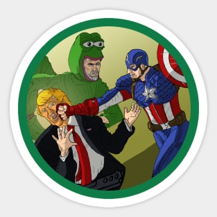 Cap Punching Trump Sticker